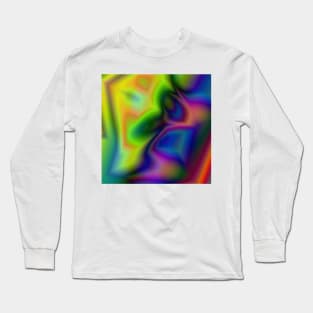 blue green red yellow  texture abstract design Long Sleeve T-Shirt